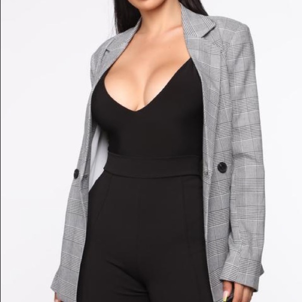 Plus Size Plaid Blazer 3x